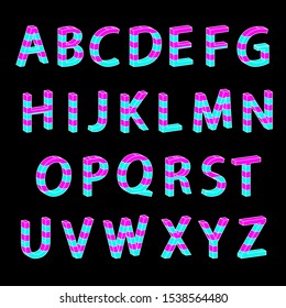 Neon Light Alphabet Vector Font Neon Stock Vector (Royalty Free) 621869303