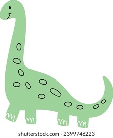 Cute Childish Dinosaur Vektor Illustration