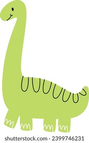 Cute Childish Dinosaur Vector Illustration