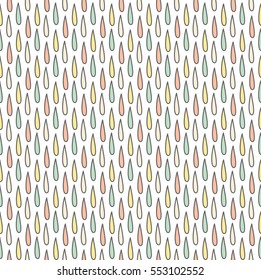 Cute childish drops seamless vector pattern elegant simple background