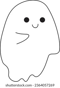 Cute childish ghosts. Funny spooky characters for kids. For halloween celebration.