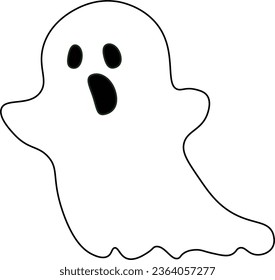 Hermosos fantasmas infantiles. Caracteres graciosos y espeluznantes para los niños. Para la celebración de Halloween.
