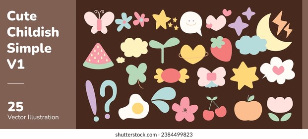 Cute Childish Simple Pastel Graphic 1