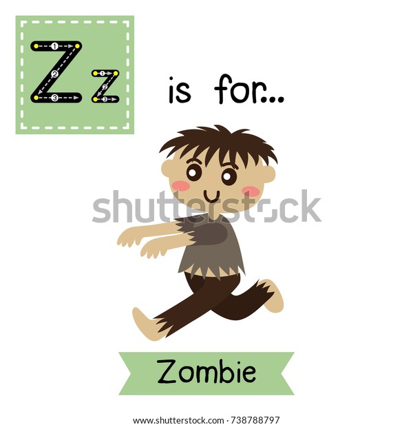 Cute Children Abc Alphabet Z Letter Stock Vector (Royalty Free ...