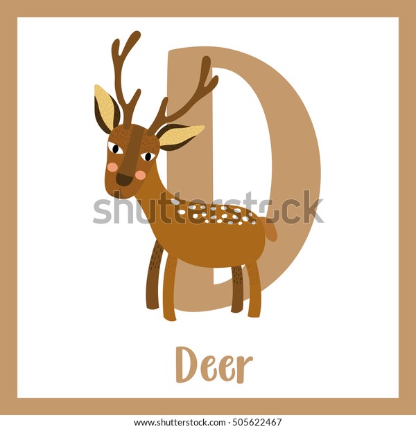 Cute Children Abc Animal Alphabet D Stock Vector (Royalty Free ...