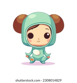 cute children cartoon character vector illustration