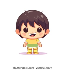 cute children cartoon character vector illustration