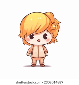 cute children cartoon character vector illustration