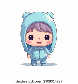 cute children cartoon character vector illustration