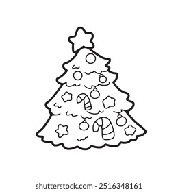 Cute children Christmas Cute hand drawn Elements Illustration cards