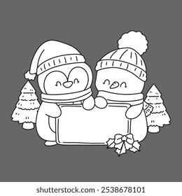Cute children Christmas Cute hand drawn Elements Illustration cards