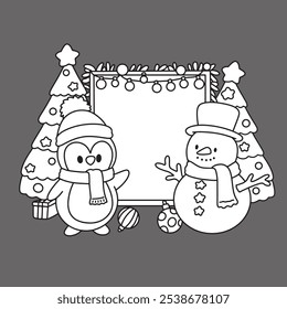 Cute children Christmas Cute hand drawn Elements Illustration cards