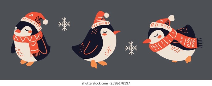 Cute children Christmas Cute hand drawn Elements Illustration cards