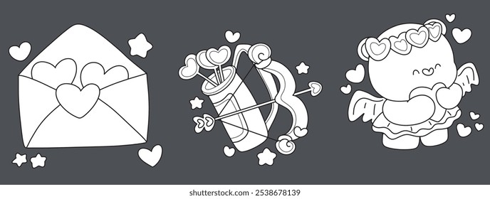 Cute children Christmas Cute hand drawn Elements Illustration cards
