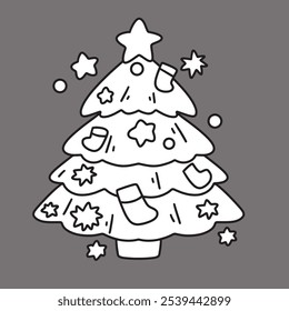 Cute children Christmas Cute hand drawn Elements Illustration cards