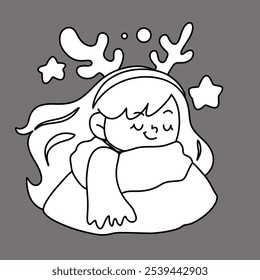 Cute children Christmas Cute hand drawn Elements Illustration cards