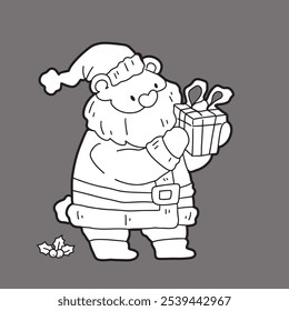 Cute children Christmas Cute hand drawn Elements Illustration cards