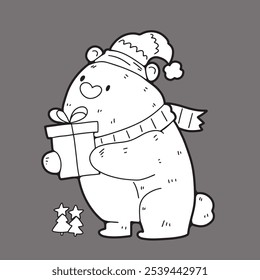 Cute children Christmas Cute hand drawn Elements Illustration cards