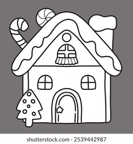 Cute children Christmas Cute hand drawn Elements Illustration cards