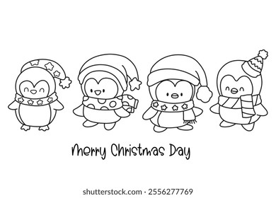 Cute children Christmas Cute hand drawn Elements Illustration cards