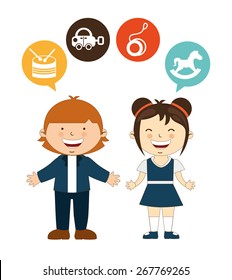 cute children design, vector illustration eps10 graphic 