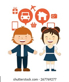 cute children design, vector illustration eps10 graphic 