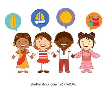 cute children design, vector illustration eps10 graphic 