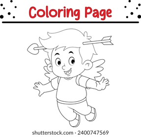 Cute Children With Heart coloring page