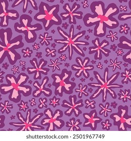 Cute children minimalist floral pattern