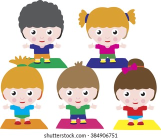 cute children with outstretched arms