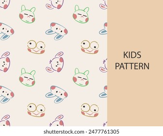 cute children pattern. cute cartoon pattern. cute seamless pattern design
