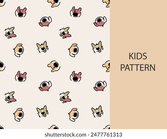 cute children pattern. cute cartoon pattern. cute seamless pattern design