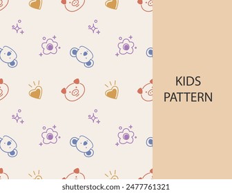 cute children pattern. cute cartoon pattern. cute seamless pattern design