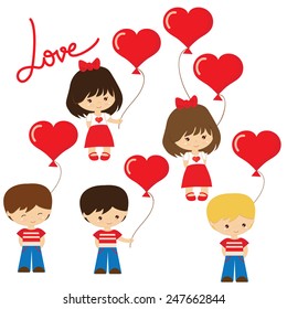 Cute children vector illustration