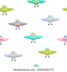 Cute children's seamless pattern with planes. Creative kids texture for fabric, wrapping, textile, wallpaper, apparel. Vector illustration.