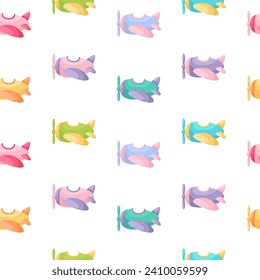 El patrón impecable de los niños con los aviones. Textura infantil creativa para tela, envoltura, textil, papel pintado, vestimenta. Ilustración vectorial.