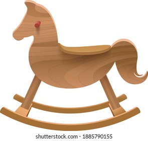 cute children's wooden horse like in the old days