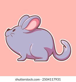 Arte vectorial plano lindo de Chinchilla