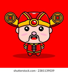 cute chinese character in chinese clothes