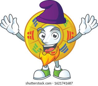Cute chinese circle feng shui mascot cartoon dressed as an Elf