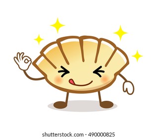 cute chinese Dumpling character , vector cartoon art