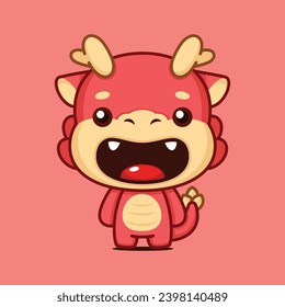 Cute Chinese New Year Dragon Zodiac Cartoon Character