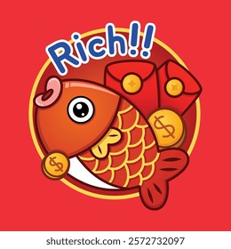 Cute Chinese New Year Fish And Money