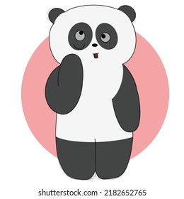 Cute Chinese Panda Plays and Shows Language