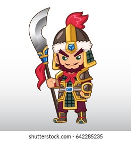 Cute Chinese Warrrior illustration