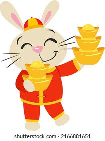 Cute chinese zodiac rabbit happy new year 2023
