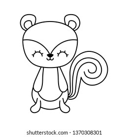 cute chipmunk animal icon