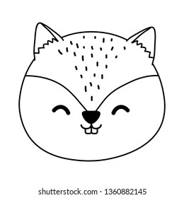 cute chipmunk woodland character