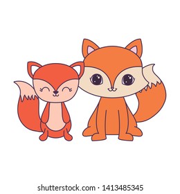 cute chipmunks animals vector illustration design