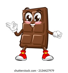 Cute Chocolate Bar Character Funny Face Stock Vector (Royalty Free ...